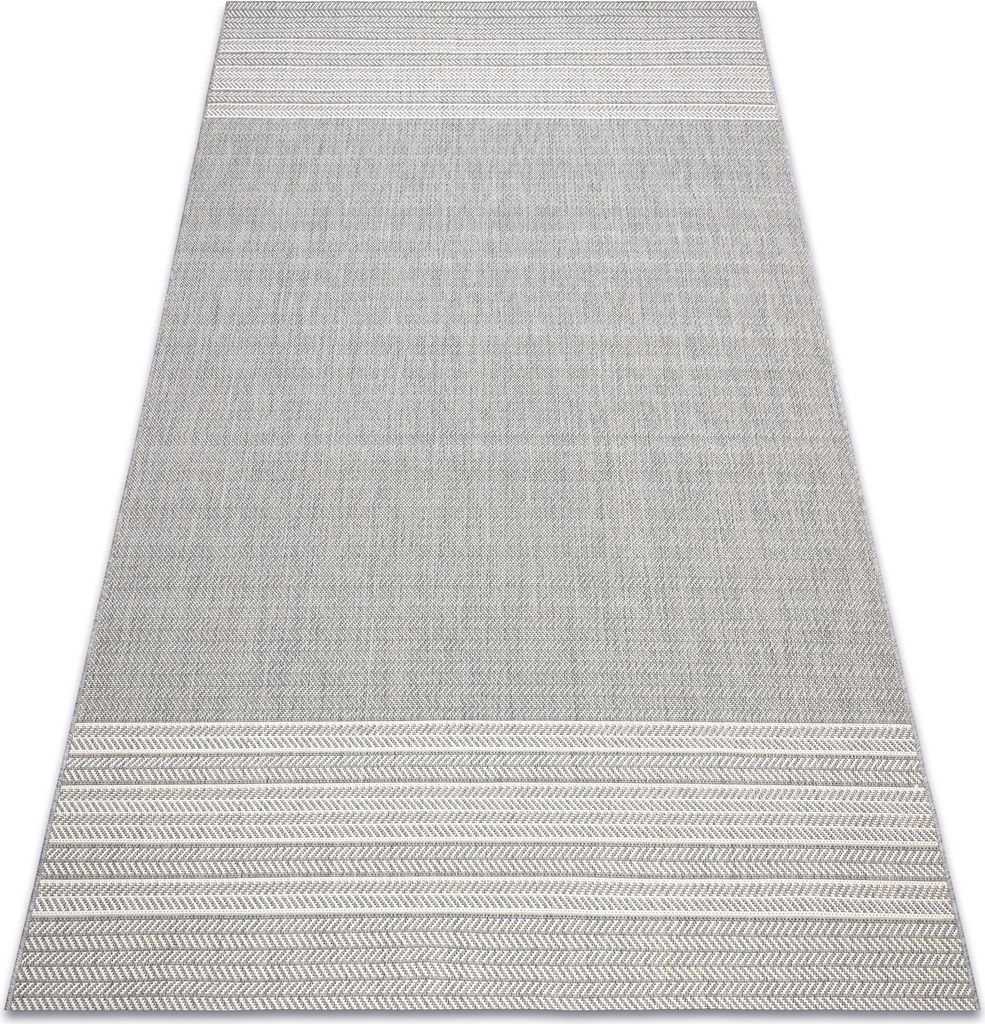 Teppich FLAT SISAL 48829637 Fischgrätenmuster grau Grau 160x230 cm