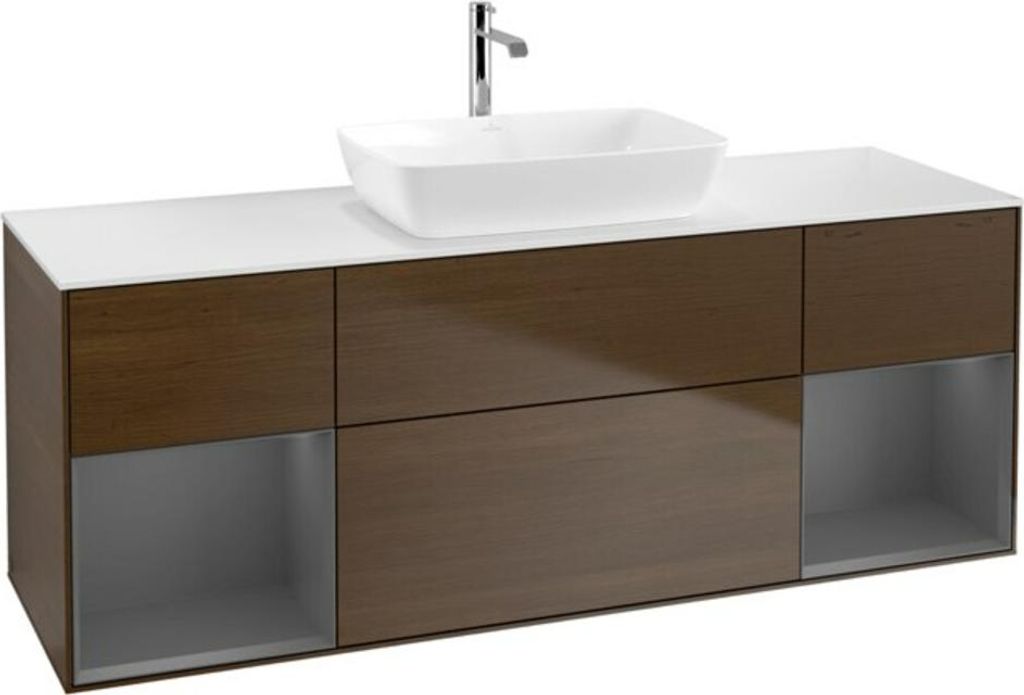 V&B Waschtischunterschrank Finion 160cm, Pl w m, Rg A m Lac, wal ven