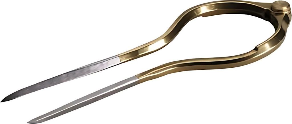Alco Einhand-Marinezirkel 190 mm messingfarben poliert zaponiert