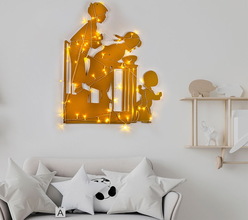 Wallity, XMASGOLD - 018, Wandskulptur, Gold, 100 % METALL, 39 x 86 cm