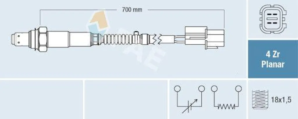 Sonde Lambda FAE 77689 OE 3921003110 pour Hyundai i30 et Kia Rio