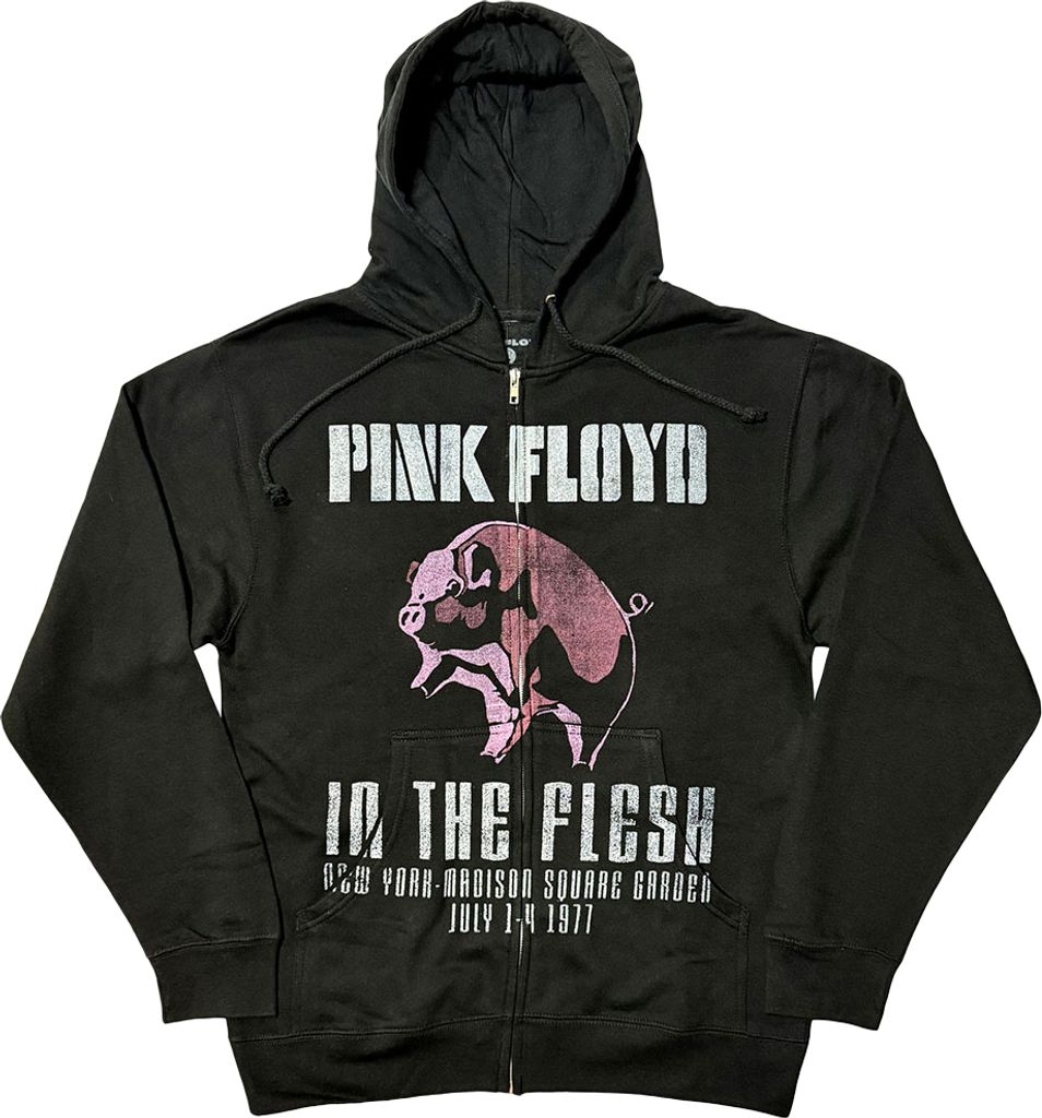 Pink Floyd - "In The Flesh" Hoodie mit durchgehendem Reißverschluss für Herren/Damen Uni RO13351 (XXL) (Schwarz)