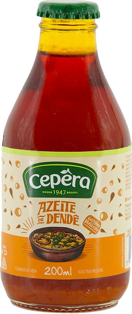 CEPÊRA Speiseöl (Palmöl) Azeite de Dendê 200ml Produktbild 