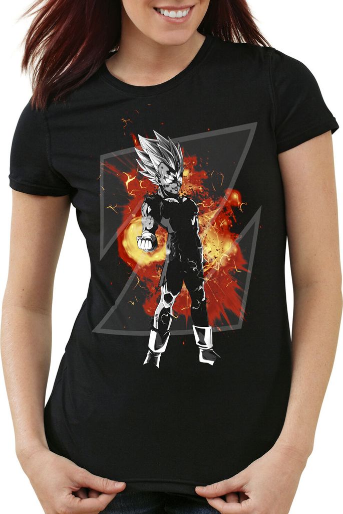 style3 Vegeta Z Gold Damen T-Shirt god modus evolution saiyajin drago, Größe:XL