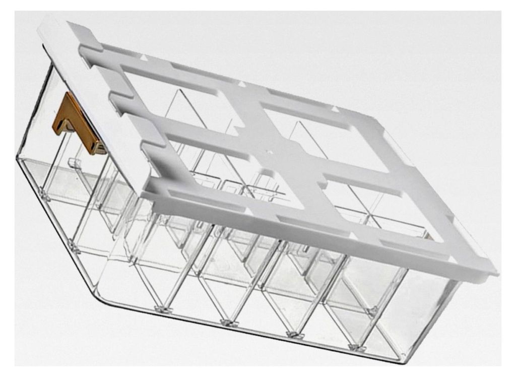 Transparente Organizerbox für Unterwäsche und Socken aus PET Material 34,8 X 26,1 X 14cm Staubdicht mit Deckel und Fachunterteilung