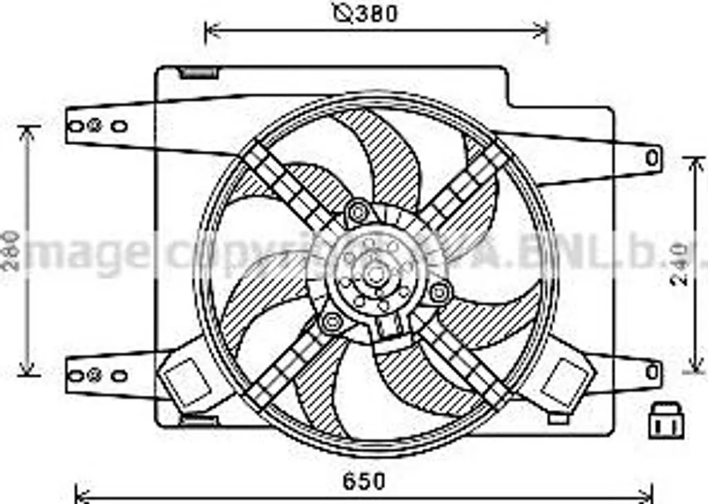 Évitez la surchauffe avec le ventilateur de radiateur AL7522 pour Alfa 156