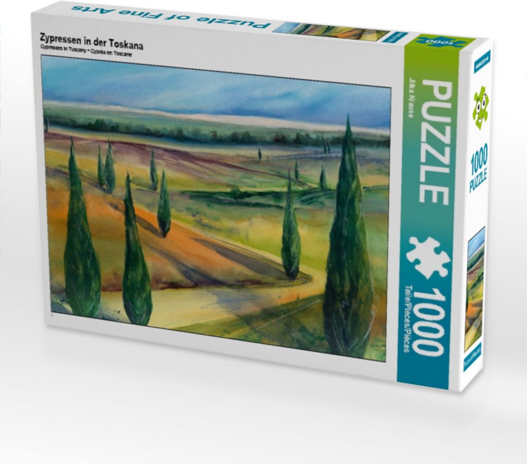 Calvendo Zypressen in der Toskana 1000 Teile Puzzle quer 640x480mm, Krause Jitka; 7299525