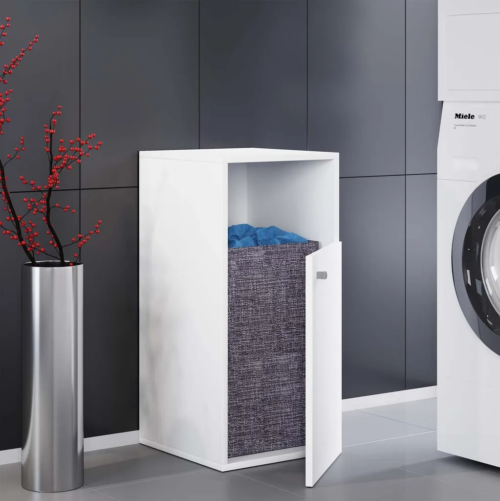 Solution Rangement Petite Buanderie VCM Dreso L Meuble Bas Blanc