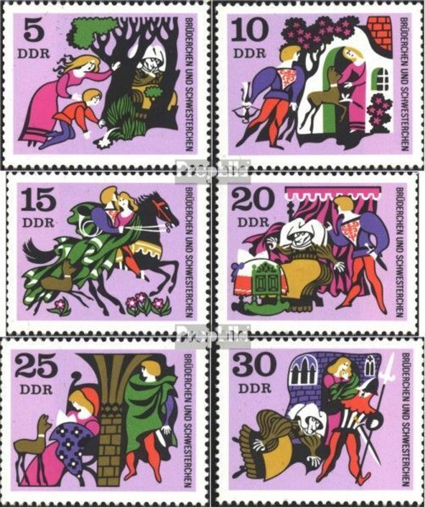 Briefmarken DDR 1970 Mi 1545-1550 (kompl.Ausgabe) gestempelt Märchen (V): Brüderchen und Schwesterchen