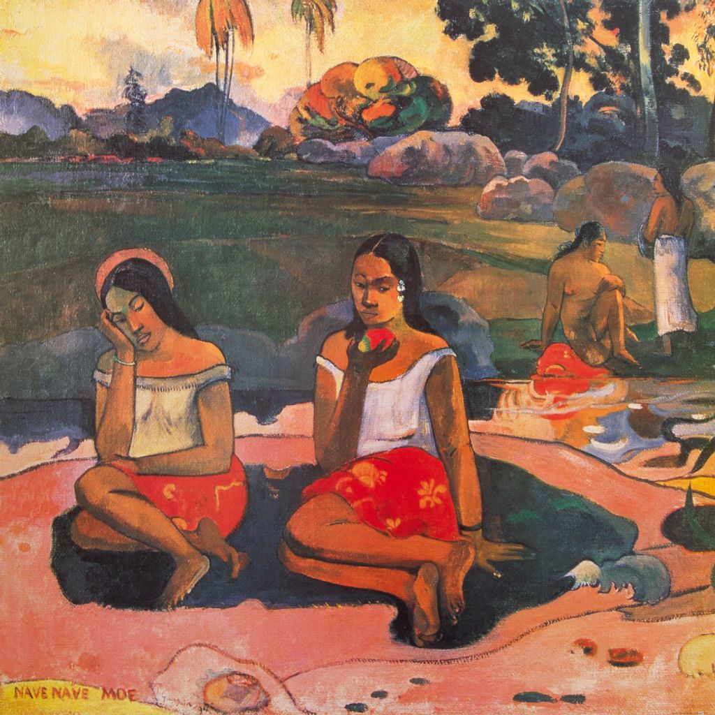 Paul Gauguin Kunstdruck Bild - Nave Nave Moe, Süße Träume, 1894 (100 x 100 cm)