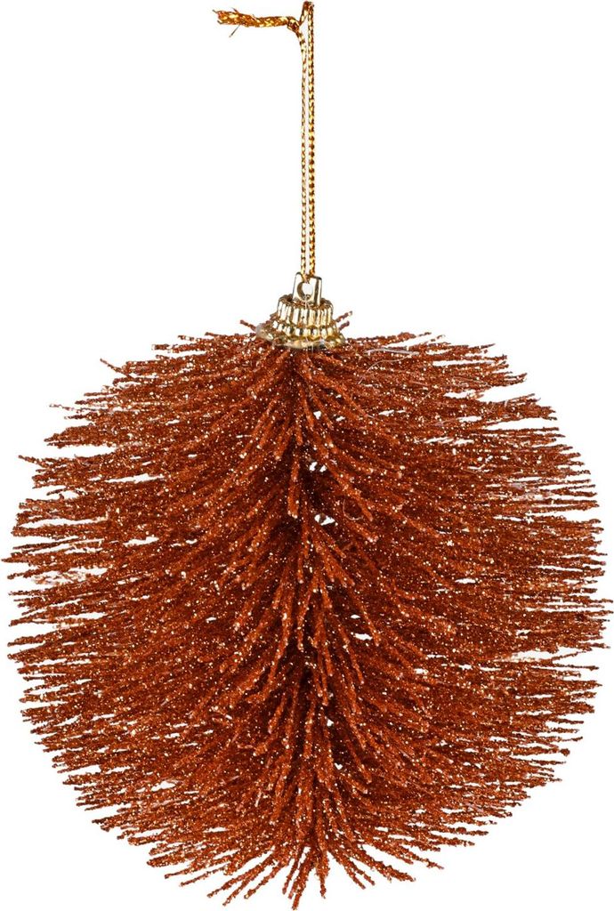 Weihnachtsbaumdeko Bürste Anhänger Baumschmuck Christbaumkugeln ø 8cm Glitzer, Variante:3