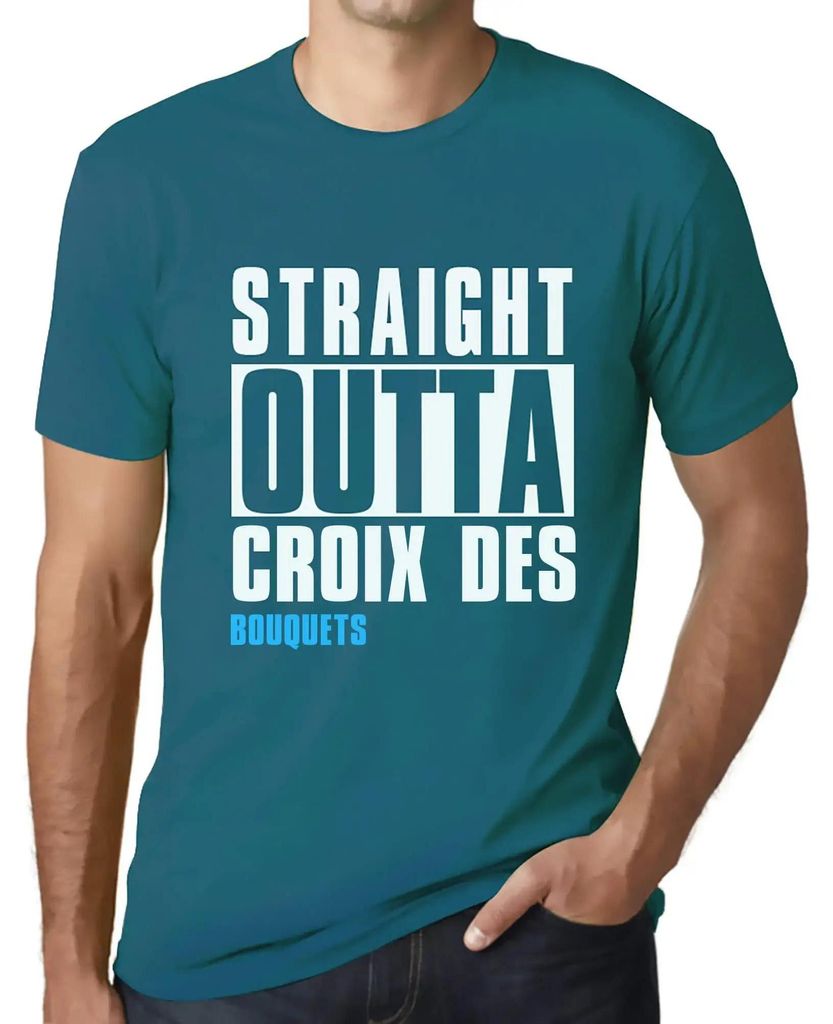 Herren Grafik T-Shirt Direkt aus dem Croix des Bouquets – Straight Outta Croix Des Bouquets – Öko-Verantwortlich Vintage Jahrgang Kurzarm Lustige