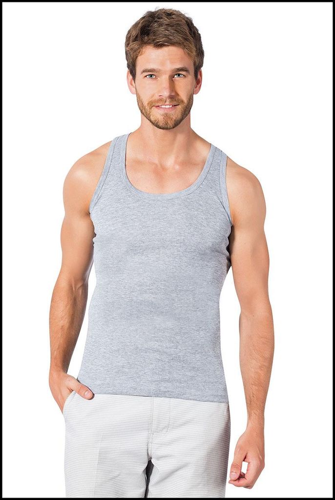 2er Herren Unterhemd Feinripp Tank Top ACHSELHEMD Männer 100% Baumwolle 2110