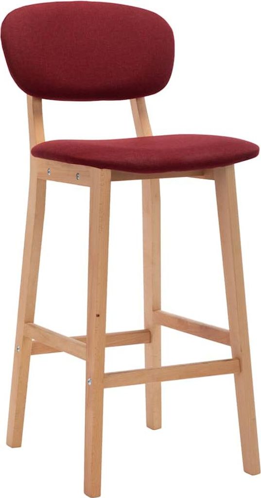 vidaXL Barhocker 2 Stk. Weinrot Stoff