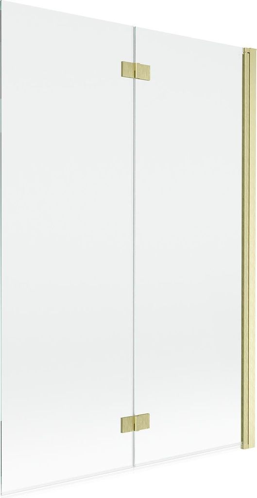 Mexen Mist Duschabtrennung 2-flügelig rechts 120 x 150 cm, transparent, gold gebürstet - 8A9-120-002-55-00-P