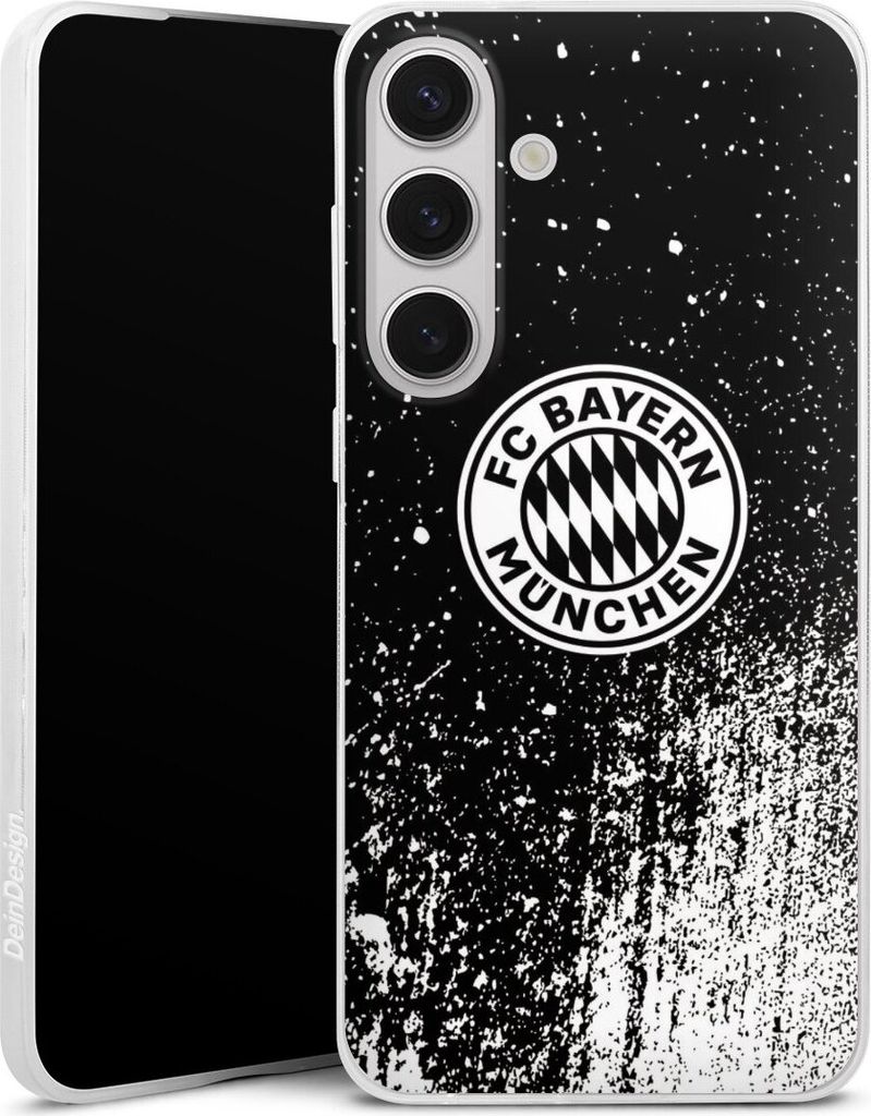 DeinDesign Slim Hülle für Samsung Galaxy S25+ Silikon Case Ultra Dünn Handyhülle FC Bayern München FCB Offizielles Lizenzprodukt