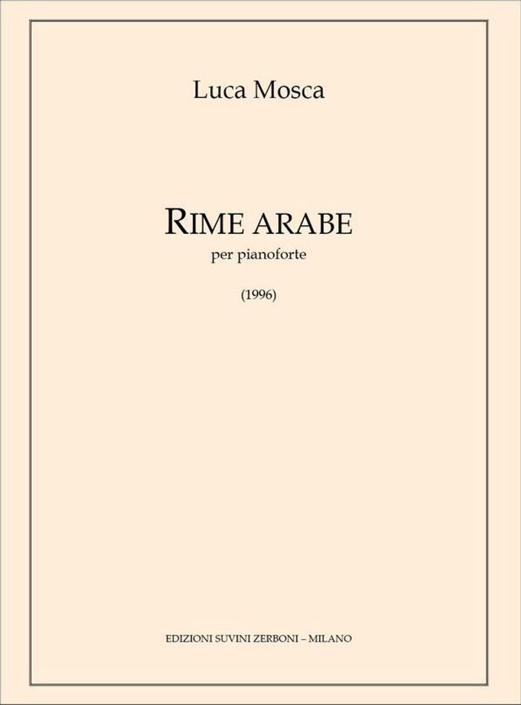 Luca Mosca, Rime Arabe Partitur