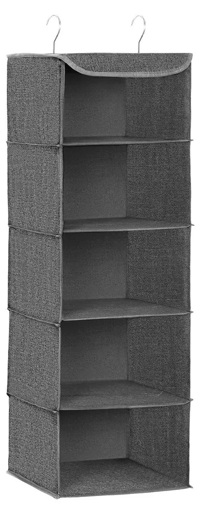 Organisateur Suspendu Gris RYCH06G - Rangement Armoire avec Inserts Bambou