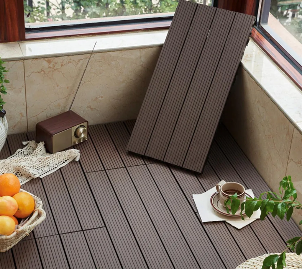 Dalles de terrasse composite WPC dalles clipsables extérieures 30x60 cm