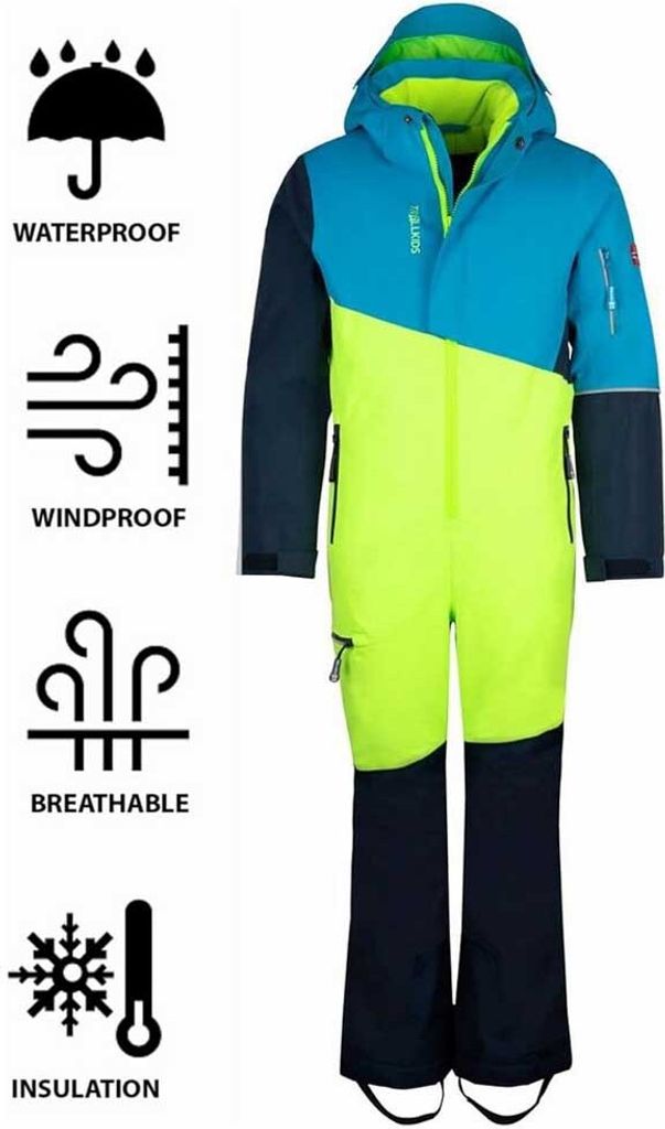 Trollkids Kids Hallingdal Snowsuit Jungen Winteranzug Gelb Produktbild 3