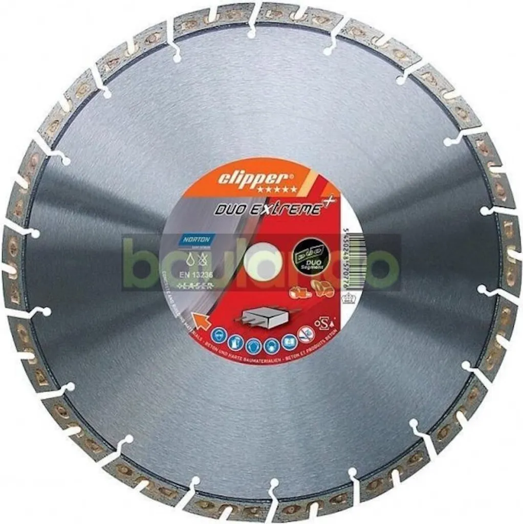 Disque diamant béton armé 125 mm Norton Clipper Extreme pour chantier