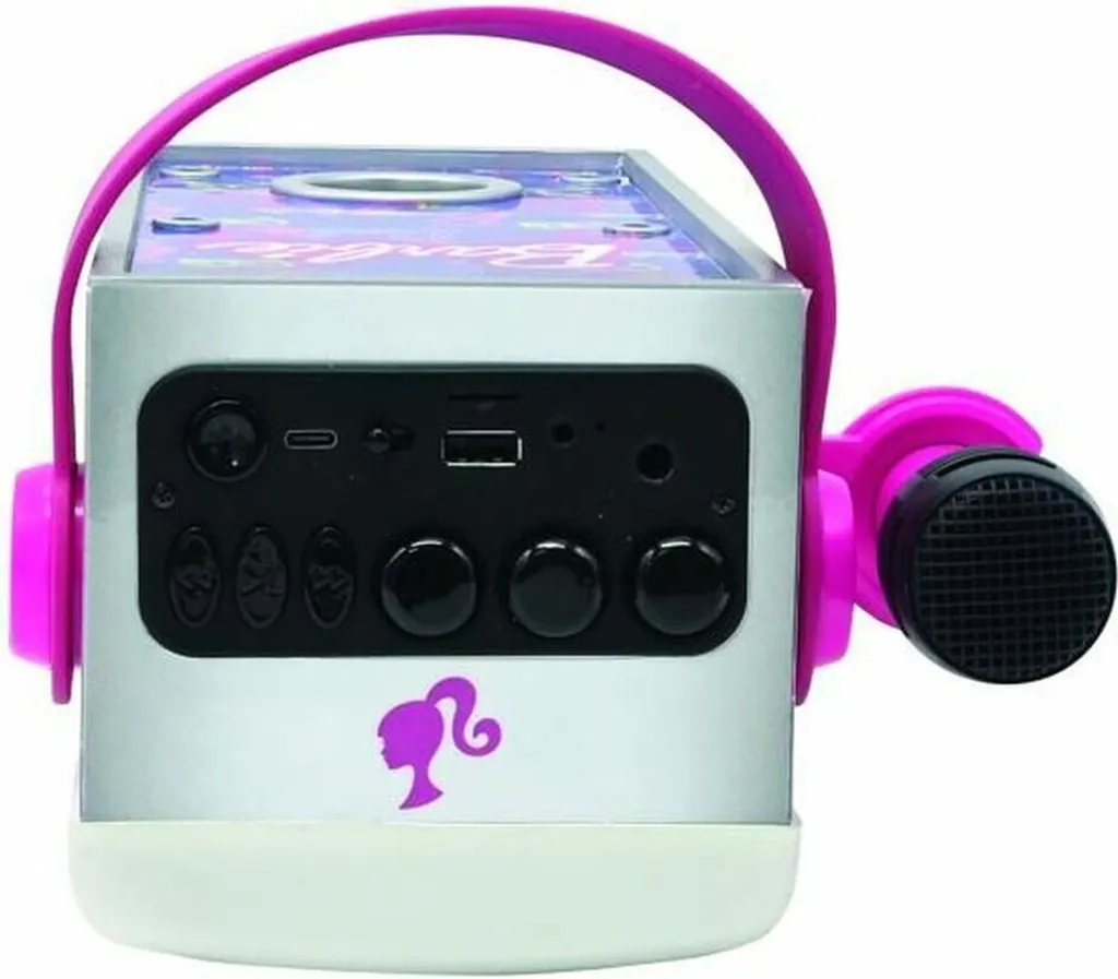 Enceinte Bluetooth Barbie lumineuse avec micro filaire inclus Rose - 6