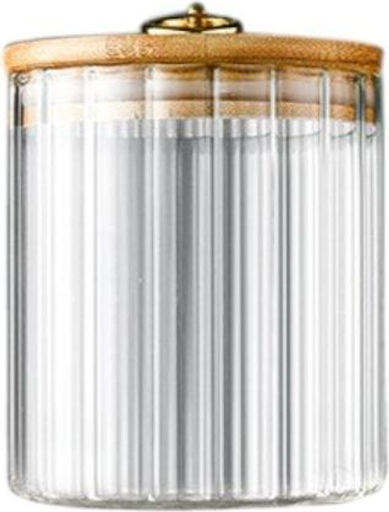 Ecarla Zuckerdose 550ml Glas gewellte Wände