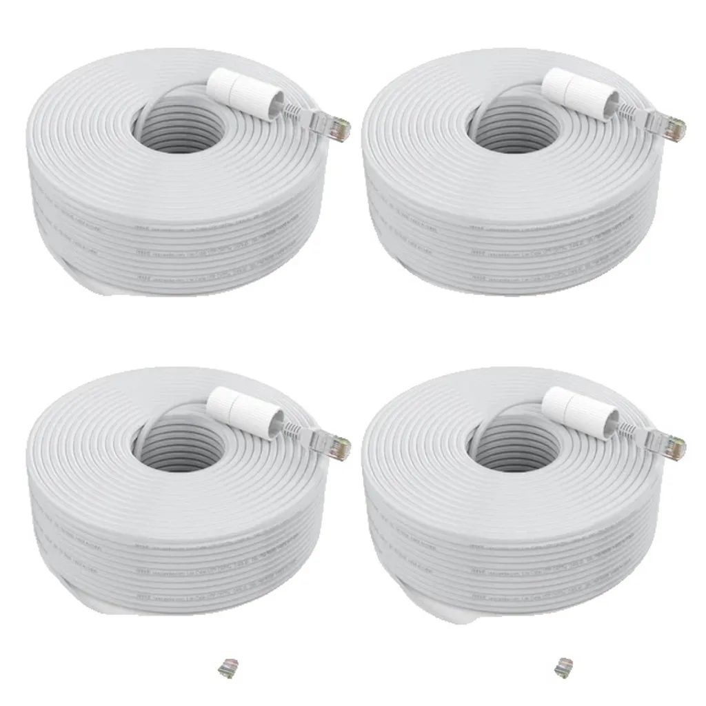 Lot de 4 câbles Ethernet RJ45 30m - Cordon réseau pour box et routeur