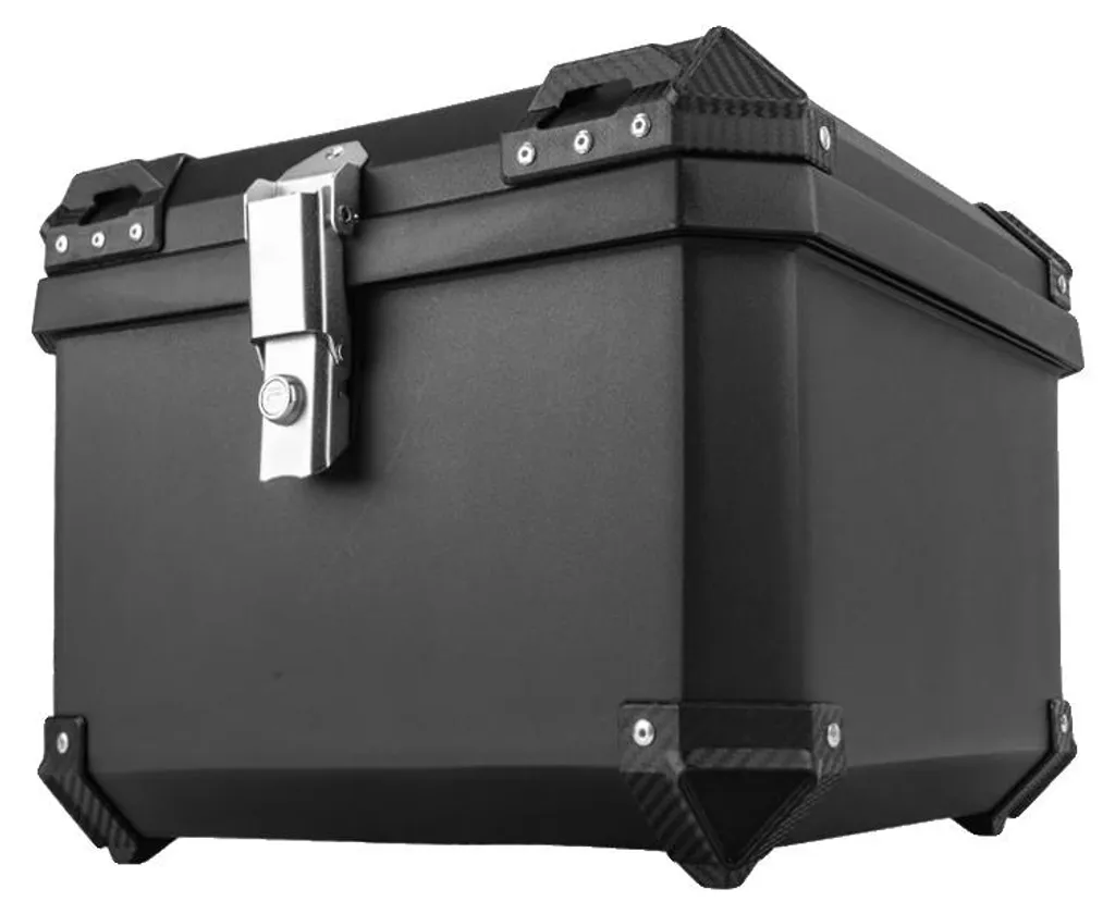 Top case moto 57L sécurisé contre le vol et l'humidité, grand coffre robuste