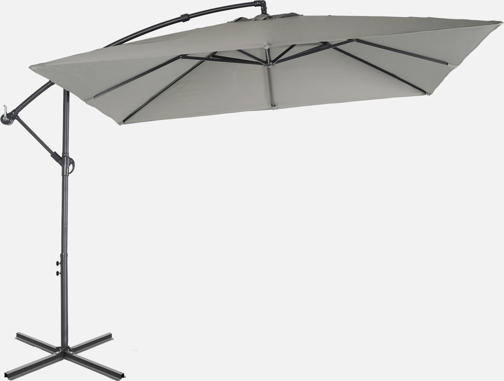 sweeek - Quadratischer Ampelschirm 3x3m - Khaki Produktbild 