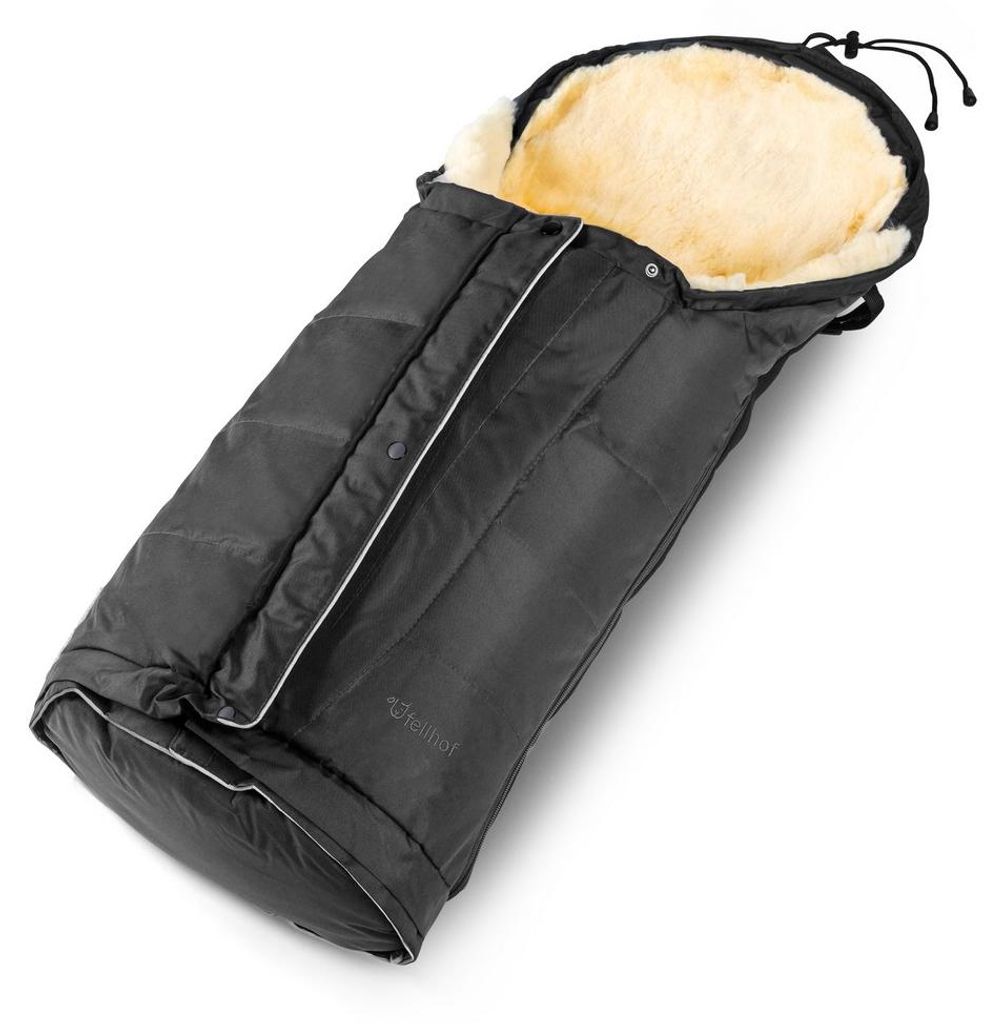 Fellhof Kinderwagenfellsack Fußsack HOCHSÖLDEN schwarz Produktbild 