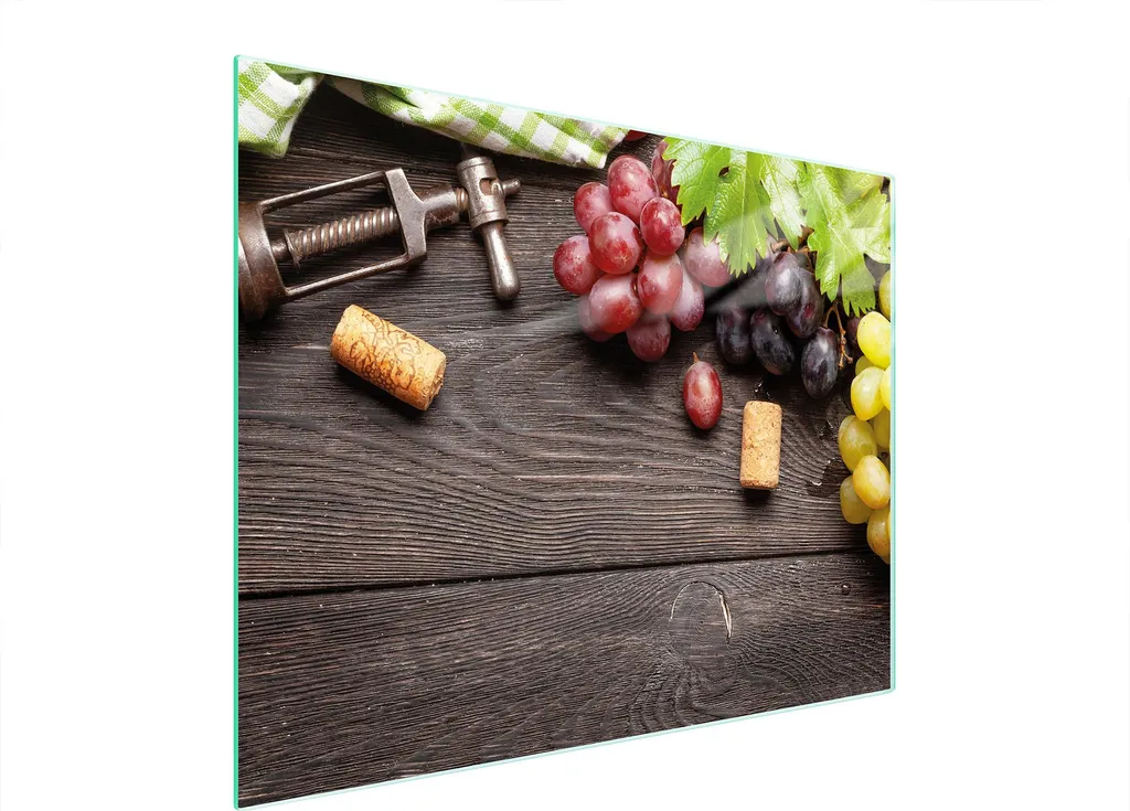 Tagliere Elegante in Vetro 52x40 Frutta: L'Arte di Proteggere i Fornelli