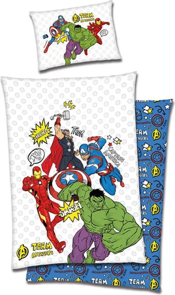 Vivi il Sogno Marvel: Set Letto Avengers 140x200 Cotone Premium Carbotex
