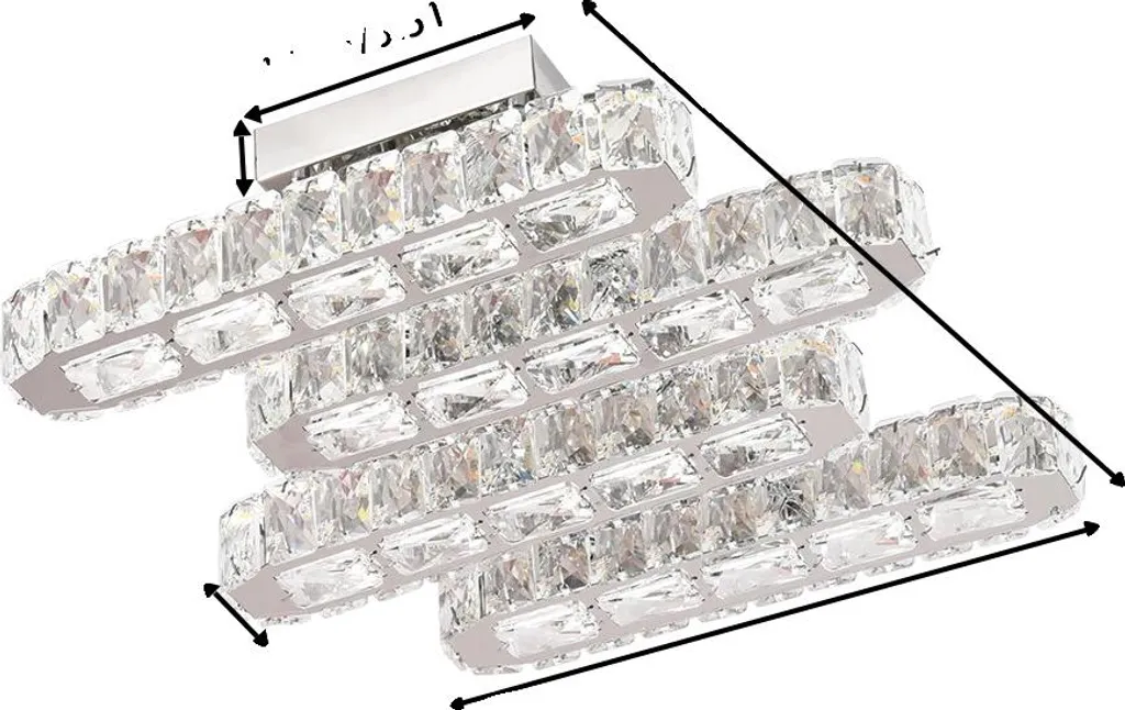 Plafonnier Cristal XY04-SS : Solution Éclairage Variable Anti-Éblouis