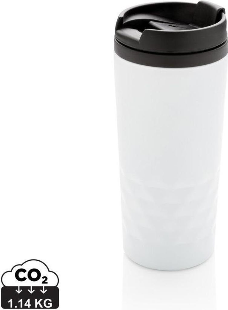 XD Collection - Trinkbecher, geometrisches Design XD178 (Einheitsgröße) (Weiß)