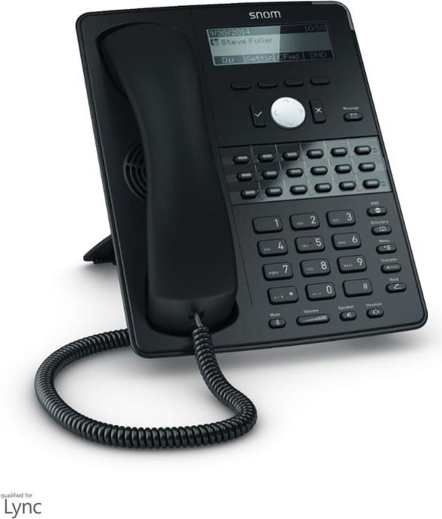SNOM D725 VOIP Telefon (SIP) Gigabit o. Netzteil, schwarz