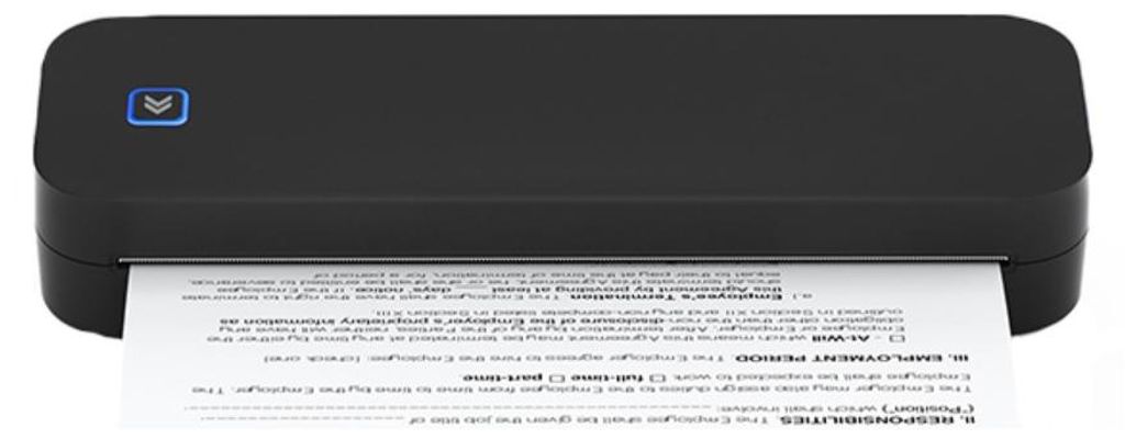 INF Tragbarer A4 Thermodrucker D80 mit Akku und Bluetooth für mobiles Büro Schwarz