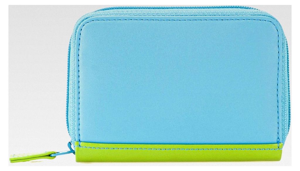 Damen Geldbörse aus Leder - Zip Around Fan C/C Holder - Sangria Multi