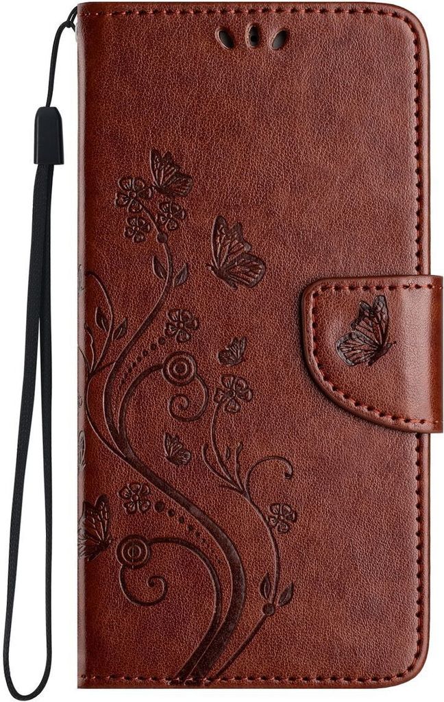 König Design Hülle kompatibel mit Apple iPhone 15 Pro Kunstleder Handyhülle - Handy Case Braun