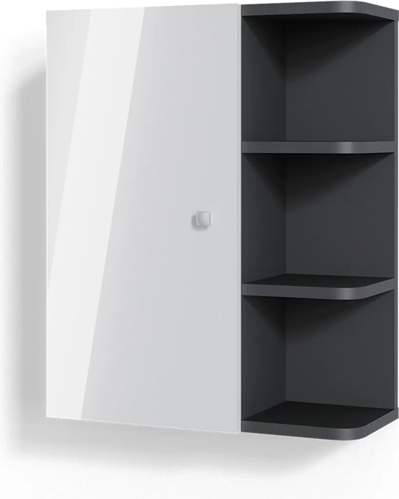 Armoire murale blanche brillante Vicco Fynn compacte et design 60cm