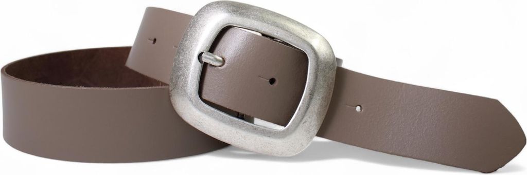 FRONHOFER Damengürtel 4 cm, große Schnalle in altsilbern, echt Leder Gürtel