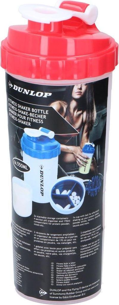 Cocktail Shaker Recovery Bidon 550ml Dunlop Rot