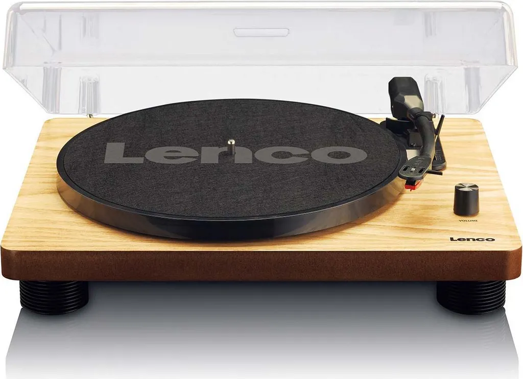 Lenco LS-50WD Platine Vinyle Bois avec Haut-Parleurs et Encodage USB PC