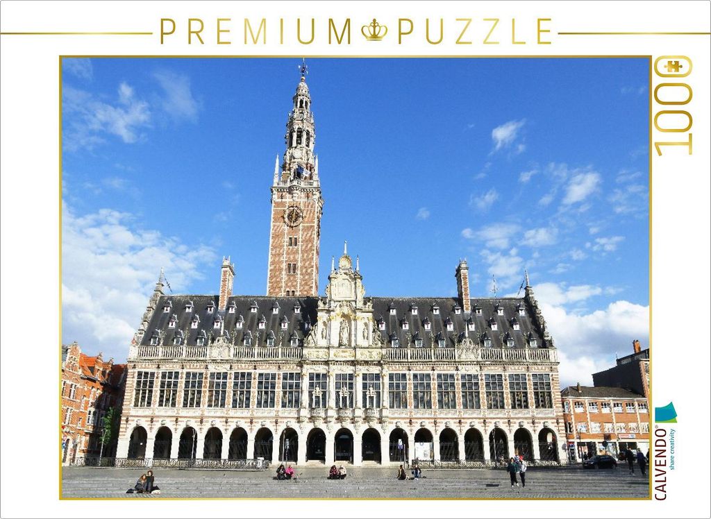 CALVENDO Puzzle Universitätsbibliothek in Löwen (Leuven), Belgien | 1000 Teile Lege-Größe 64x48cm Foto-Puzzle für glückliche Stunden