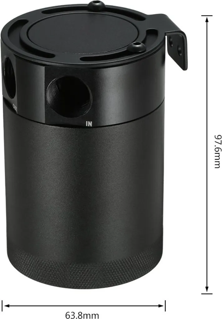 Séparateur air-huile universel en aluminium avec raccords de fixation