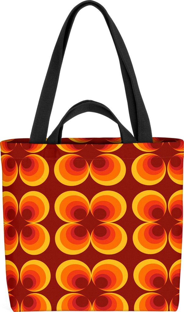 VOID Vintage Kreis Tapetenmuster 70er Tasche 33x33x14cm,15l Produktbild 