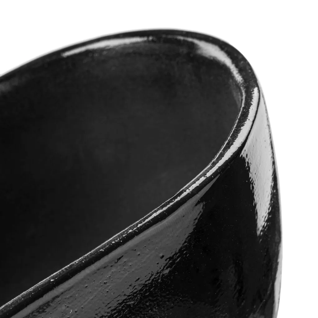 Jardinière Ovale Céramique Noir Brillant 27cm - Pot Cactus Moderne - 4
