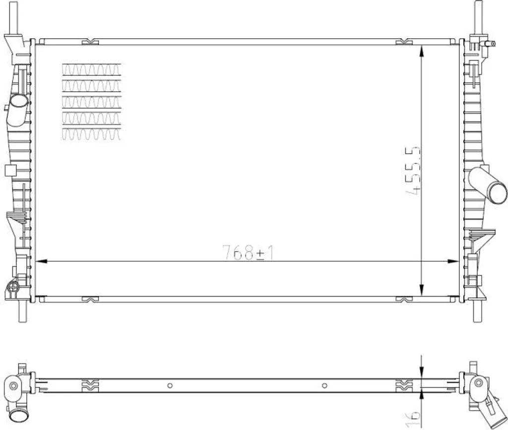 Radiateur de rechange pour Ford Transit Custom idéal contre la surchauffe
