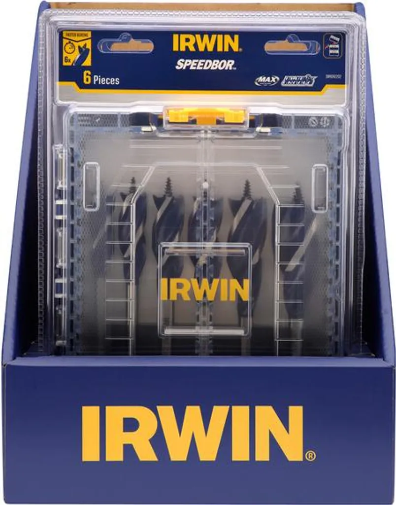 Set Irwin pour Percer le Bois Proprement : 6 Forets Spirale Robustes - 10