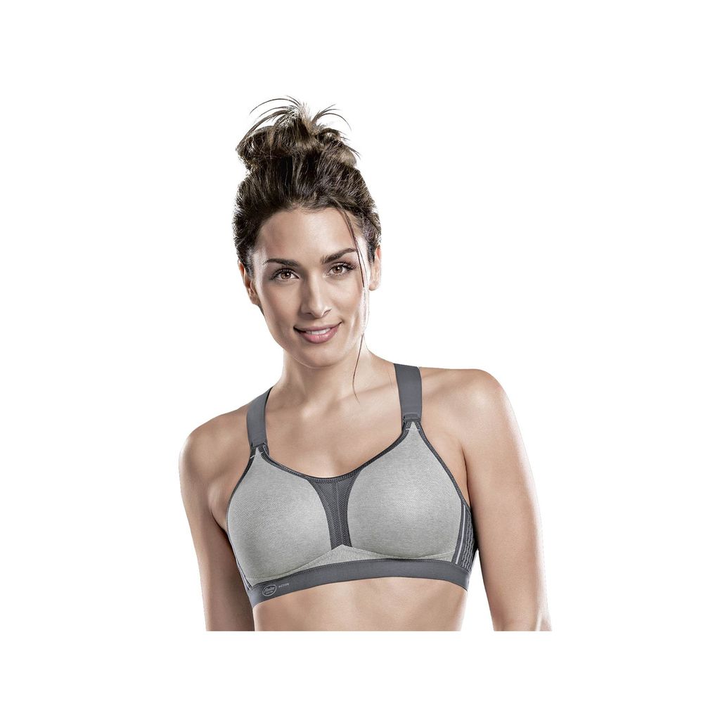 Anita Active DynamiX Star Sport Bh X-Back 5537 Heather Grey - größe 85 / F